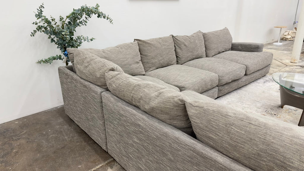 Gray L-Shaped 4 Piece Sectional