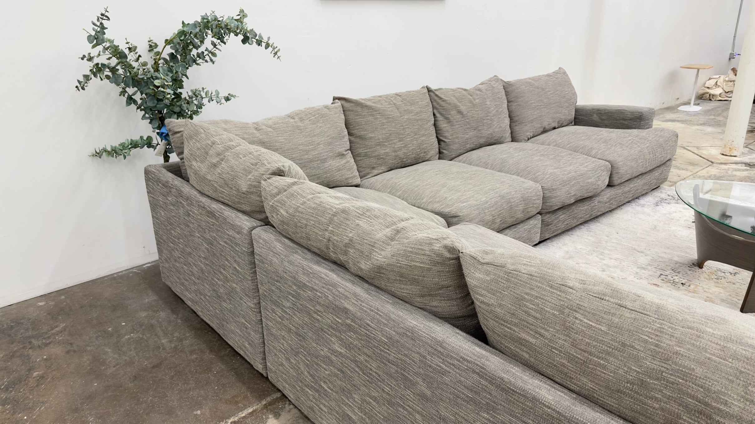 Gray L-Shaped 4 Piece Sectional