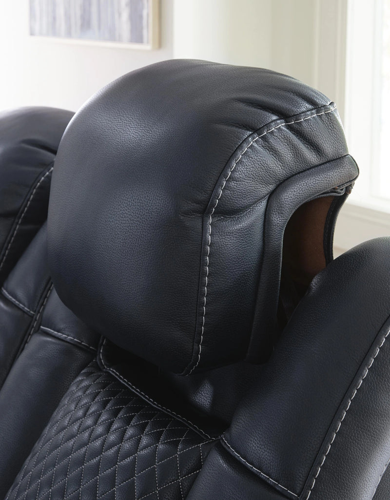 Midnight Power Reclining Loveseat with Console