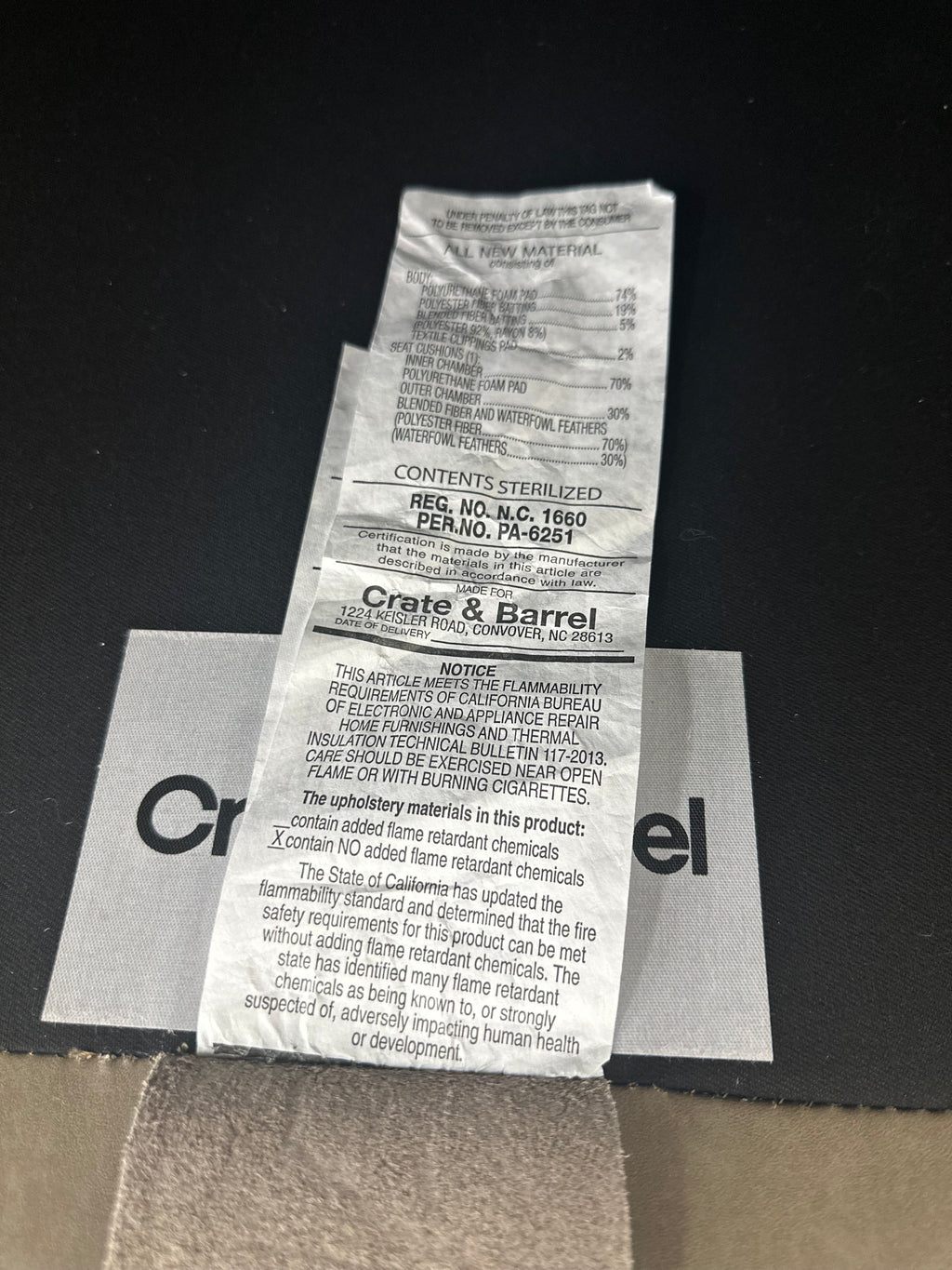 Crate and Barrel Lounge Leather Swivel Chair
