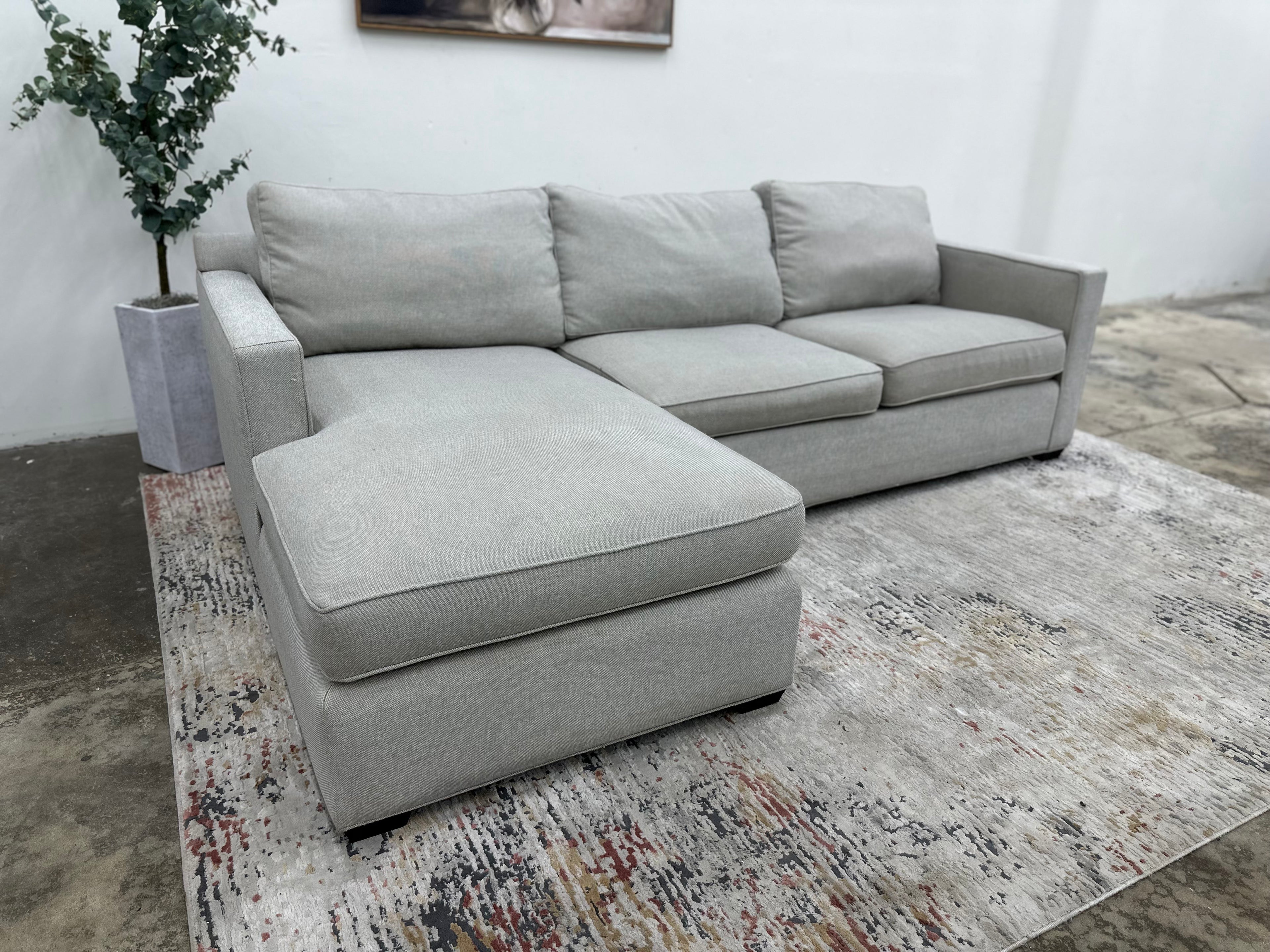 Pottery Barn Gray 2-Piece L-Shaped Sectional