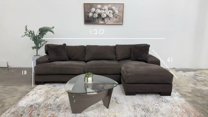 Espresso High Quality L-Shaped Sectional