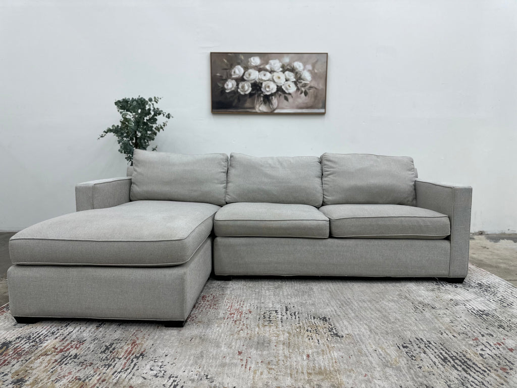 Pottery Barn Gray 2-Piece L-Shaped Sectional