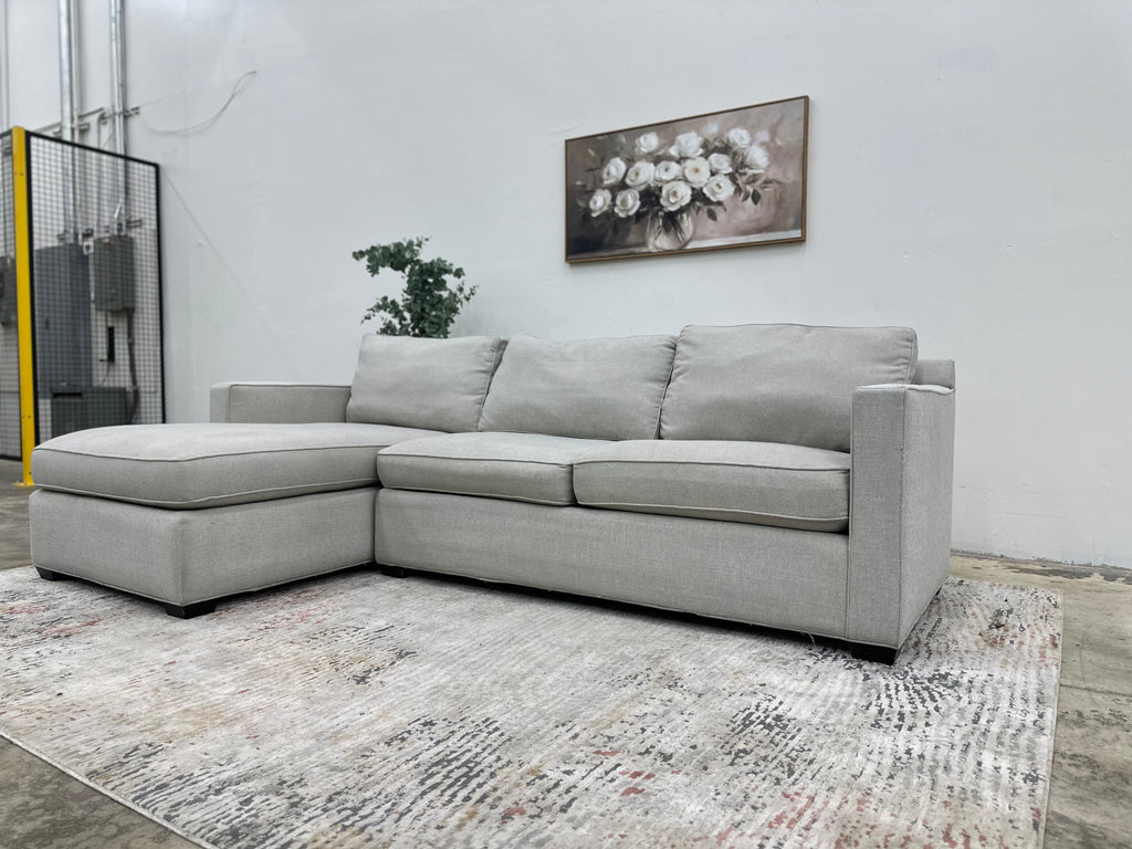 Pottery Barn Gray 2-Piece L-Shaped Sectional
