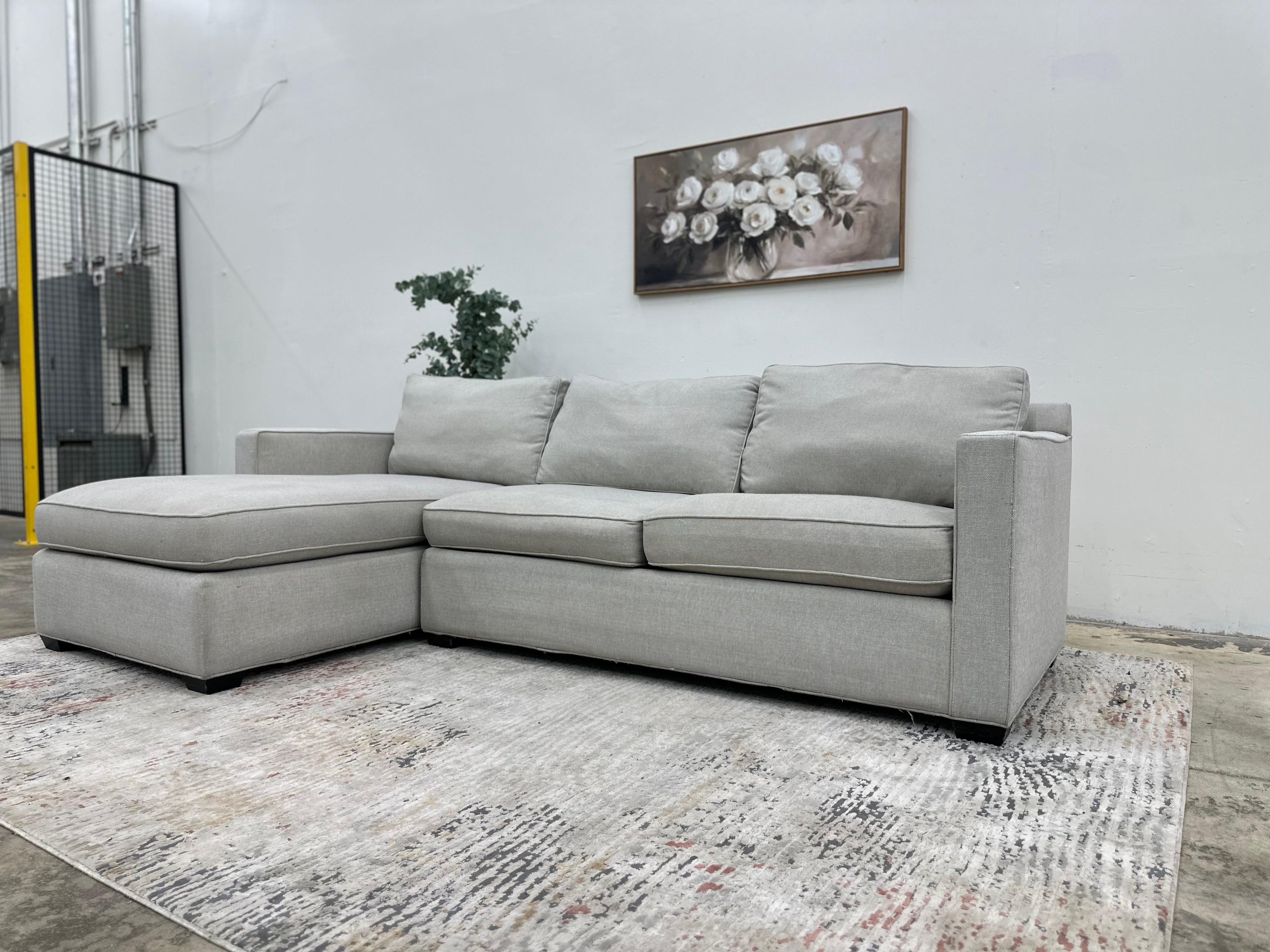 Pottery Barn Gray 2-Piece L-Shaped Sectional