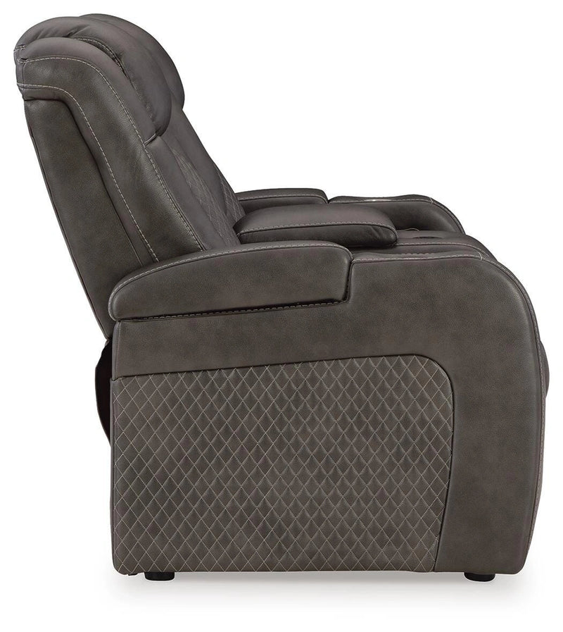 Midnight Power Reclining Loveseat with Console