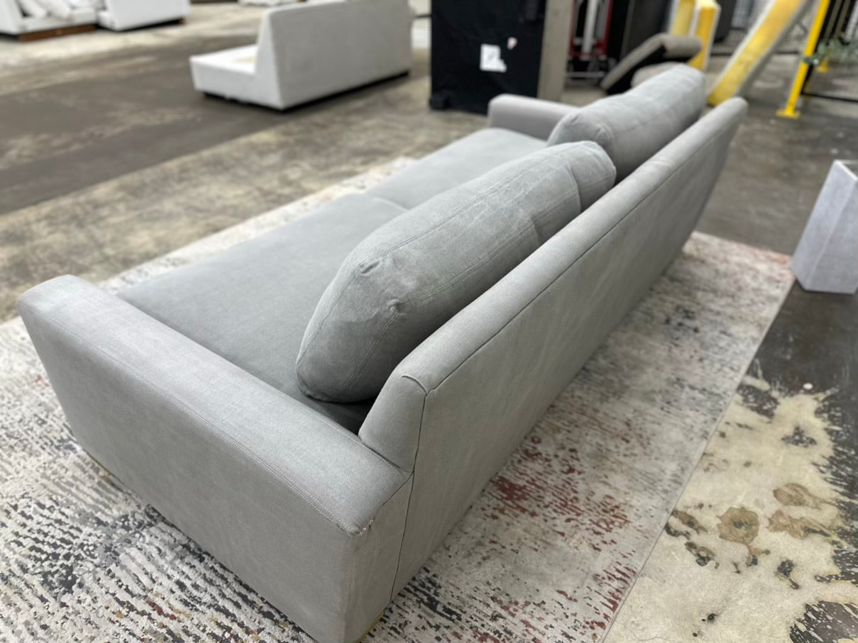 Restoration Hardware Maxwell Luxe Frost Gray Fabric Sofa