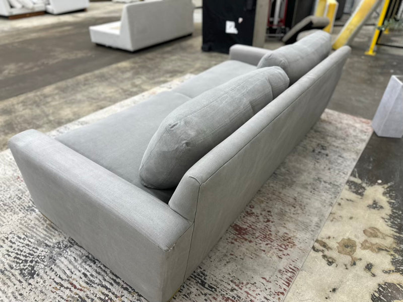 Restoration Hardware Maxwell Luxe Frost Gray Fabric Sofa