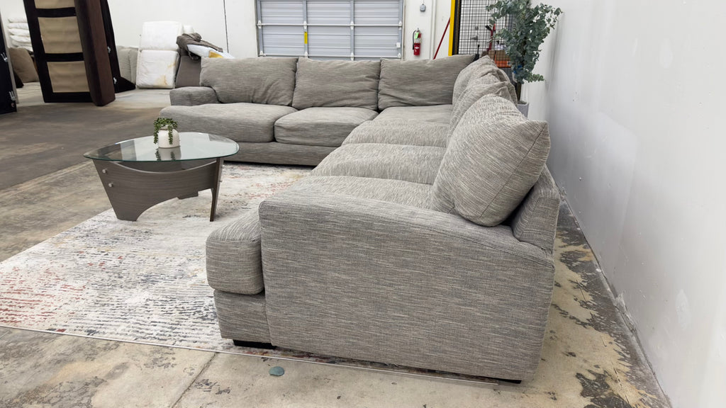 Gray L-Shaped 4 Piece Sectional
