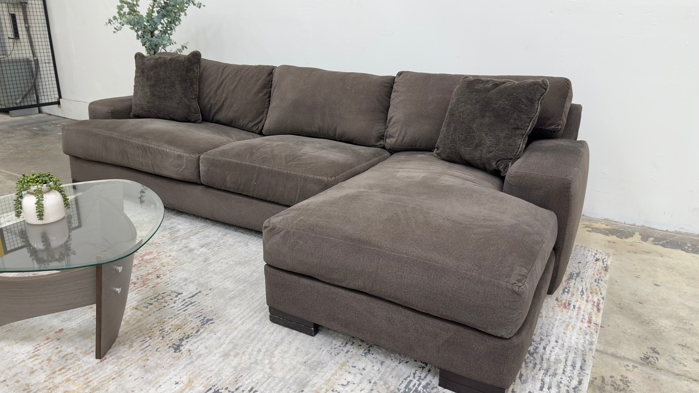 Espresso High Quality L-Shaped Sectional