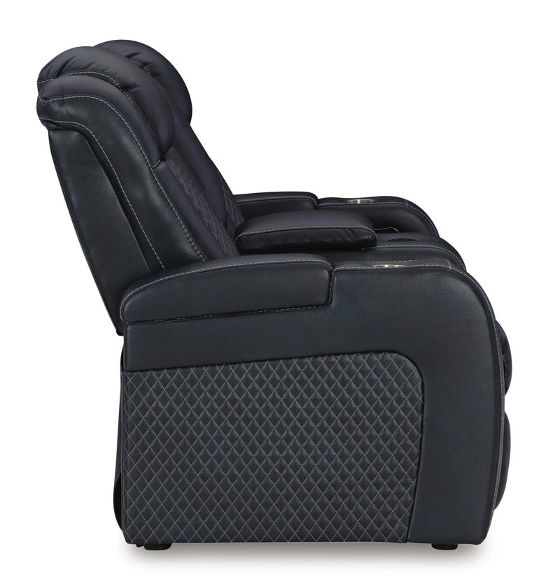 Midnight Power Reclining Loveseat with Console