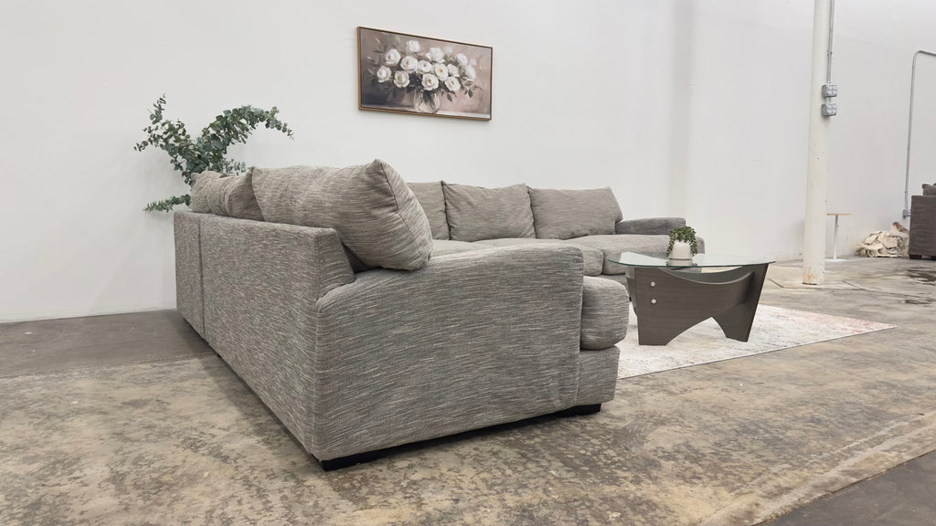 Gray L-Shaped 4 Piece Sectional