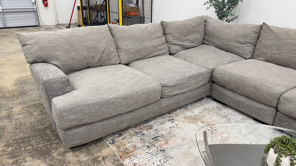 Gray L-Shaped 4 Piece Sectional