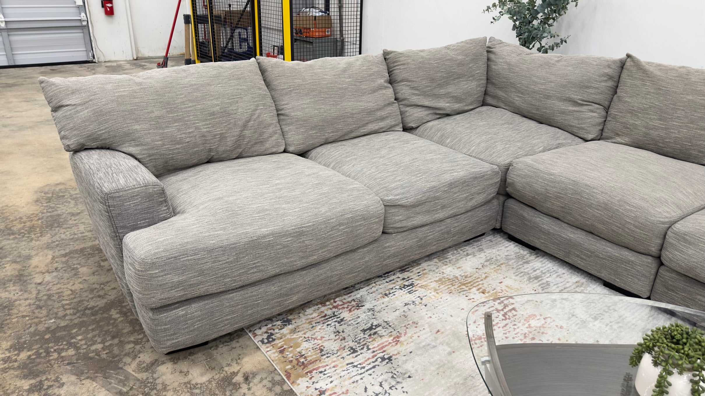 Gray L-Shaped 4 Piece Sectional