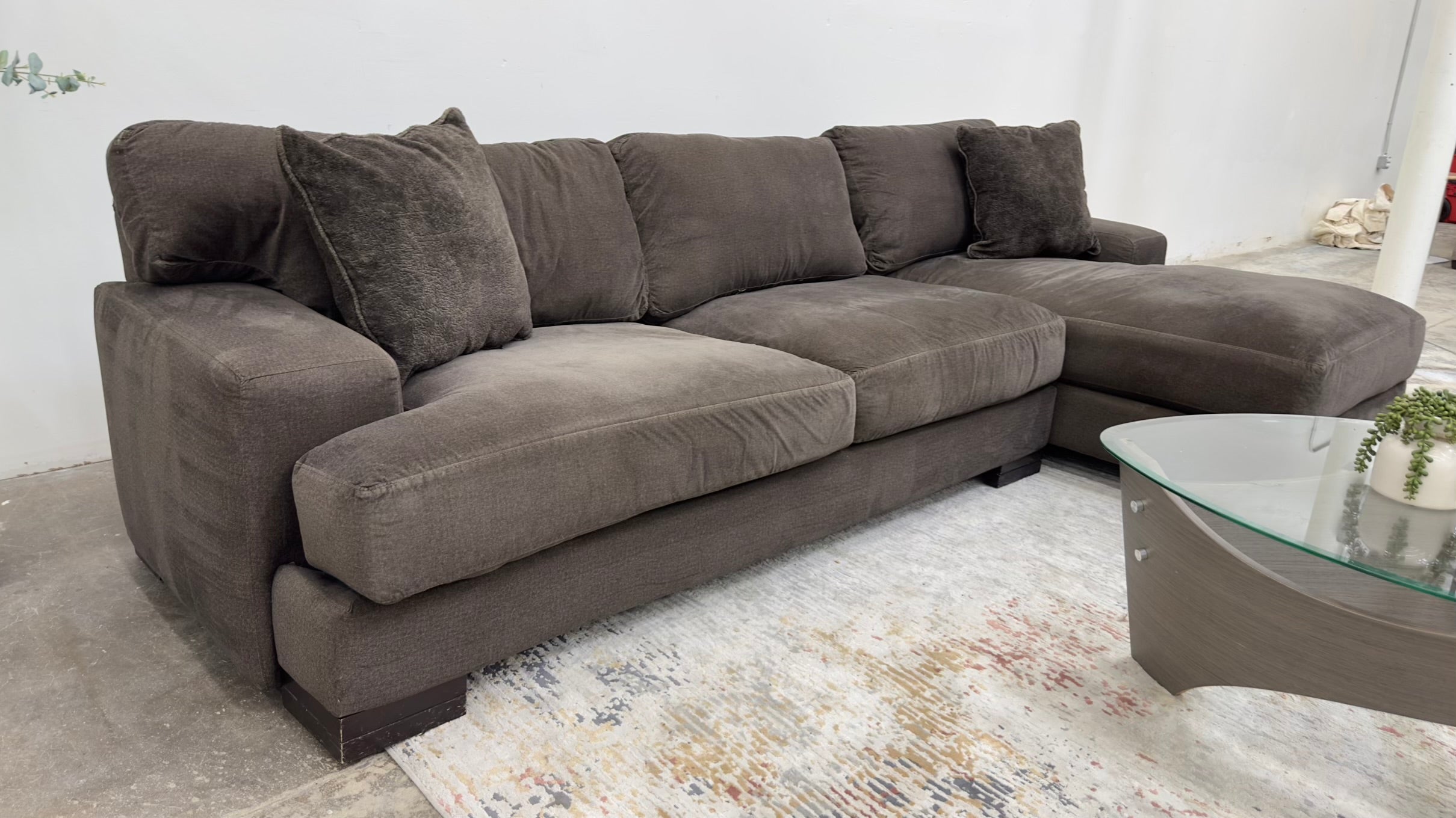 Espresso High Quality L-Shaped Sectional