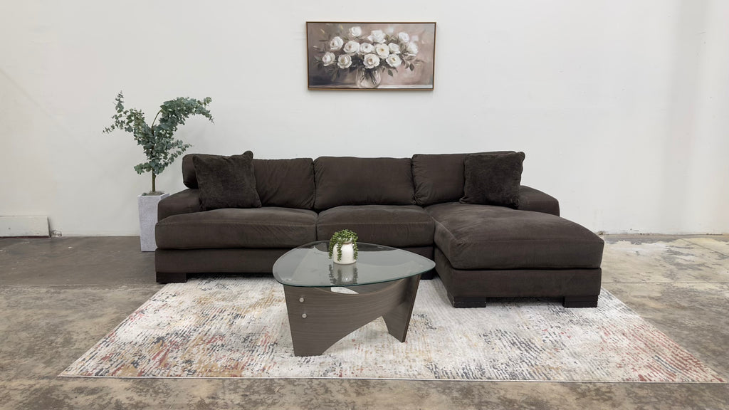 Espresso High Quality L-Shaped Sectional