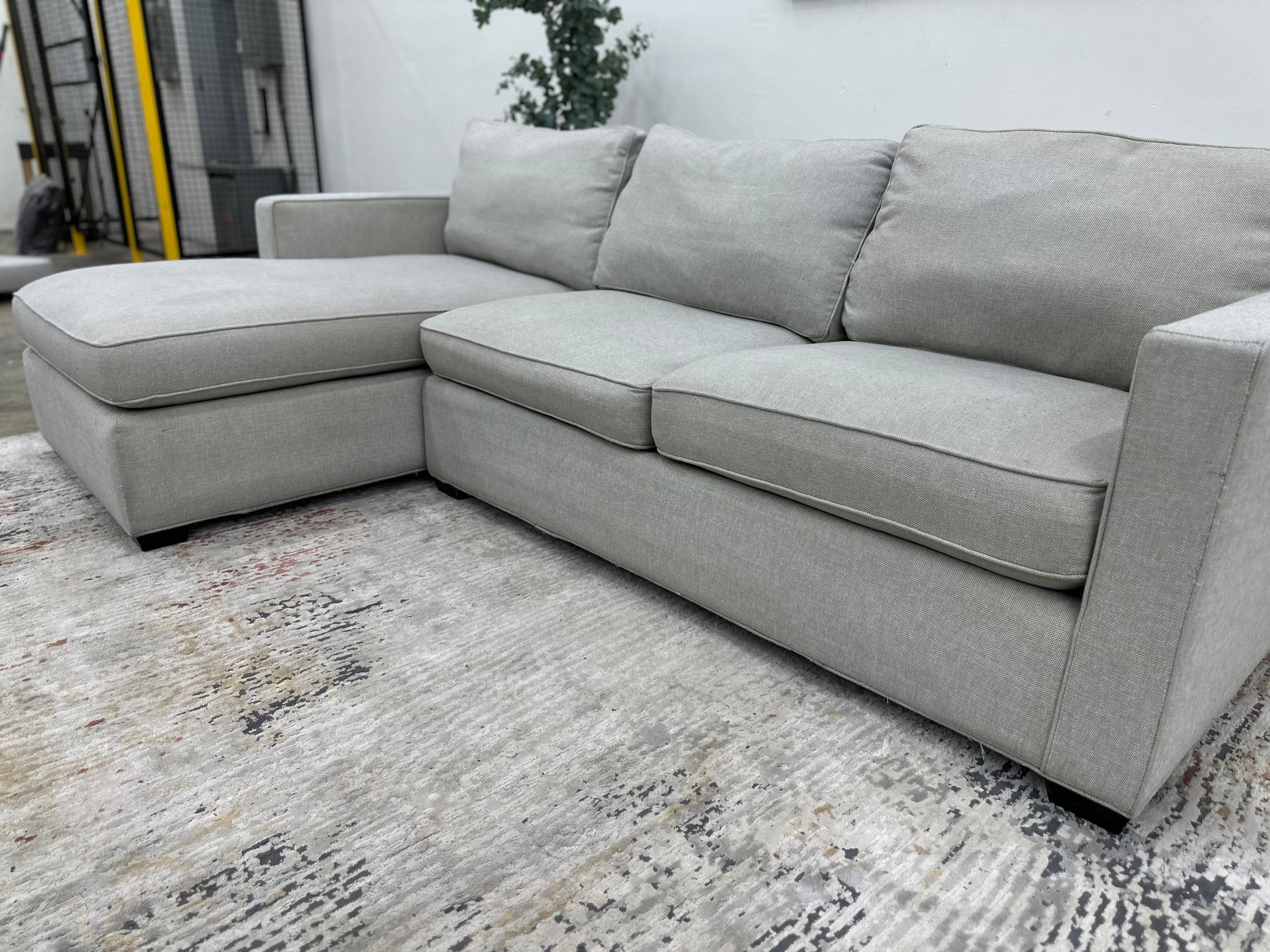Pottery Barn Gray 2-Piece L-Shaped Sectional