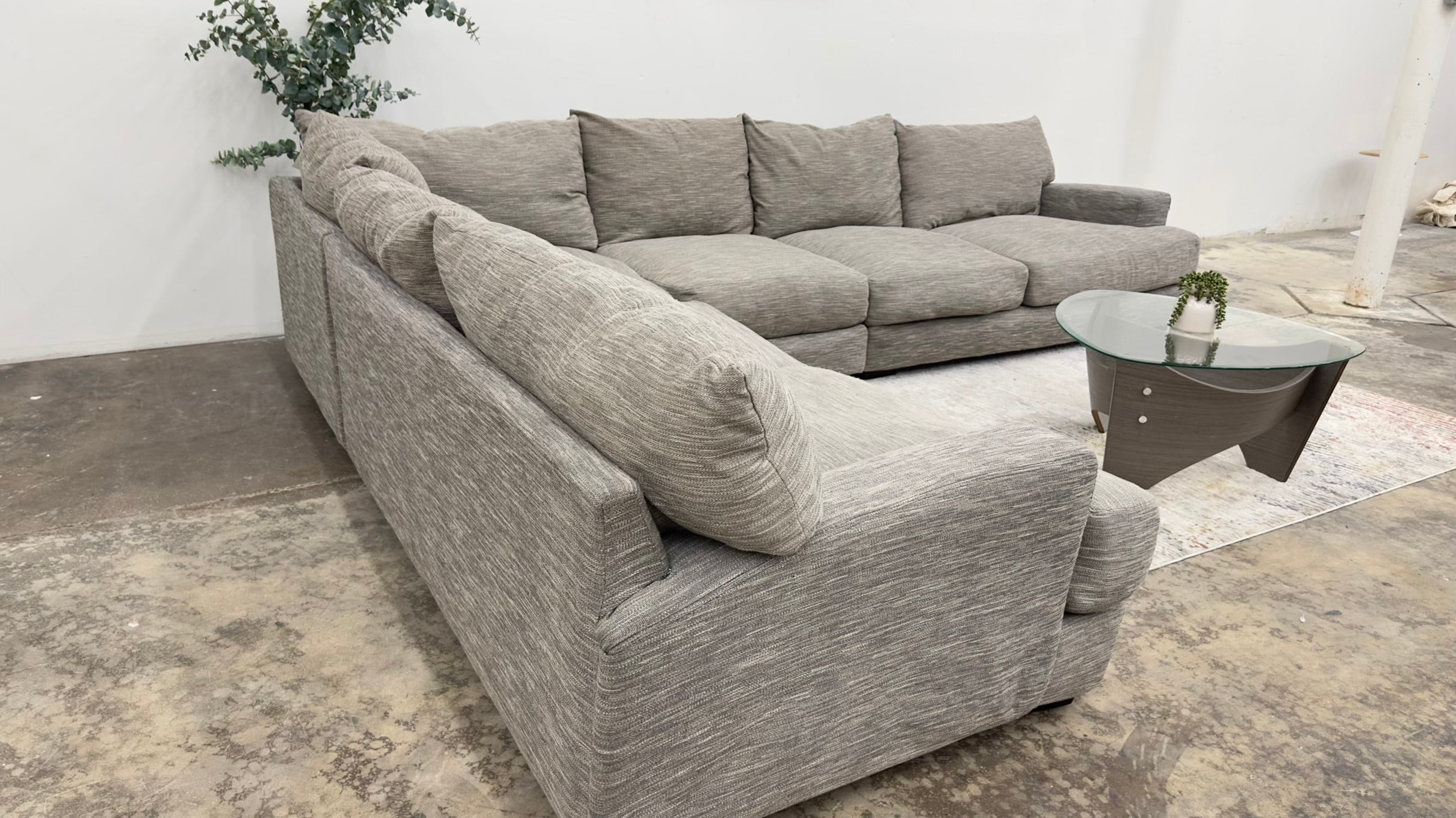 Gray L-Shaped 4 Piece Sectional
