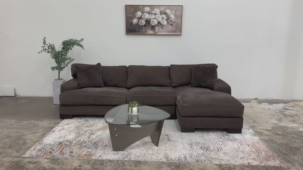 Espresso High Quality L-Shaped Sectional