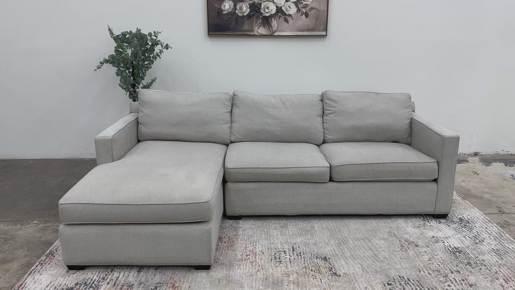 Pottery Barn Gray 2-Piece L-Shaped Sectional